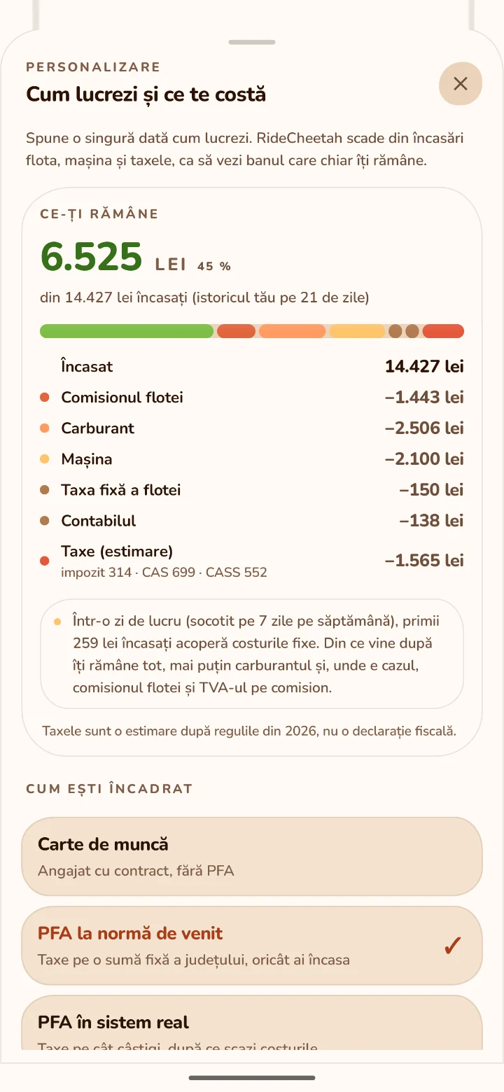 Foaia Cum lucrezi și ce te costă: Ce-ți rămâne și alegerea încadrării (carte de muncă, PFA la normă, PFA în sistem real)
